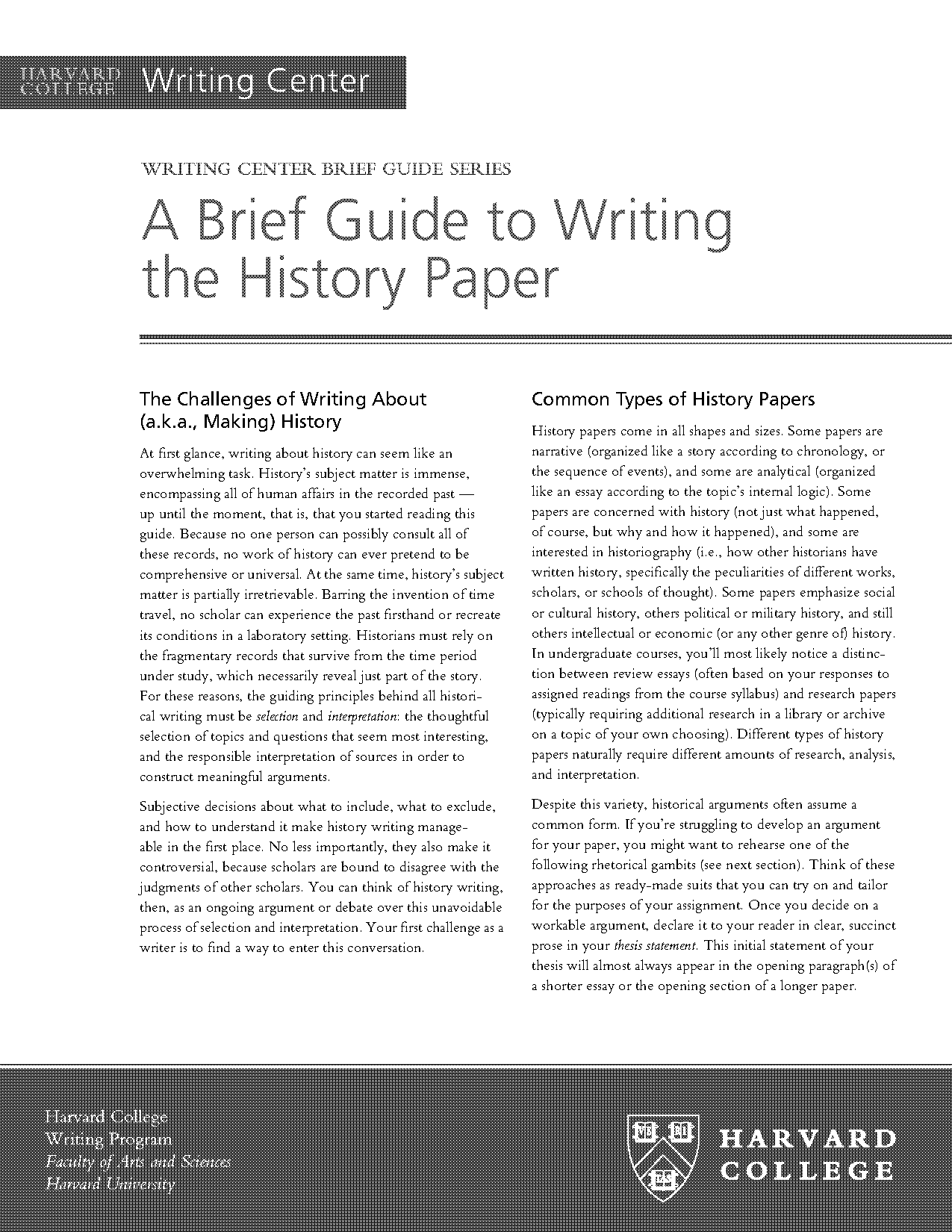 how to write a brilliant history essay