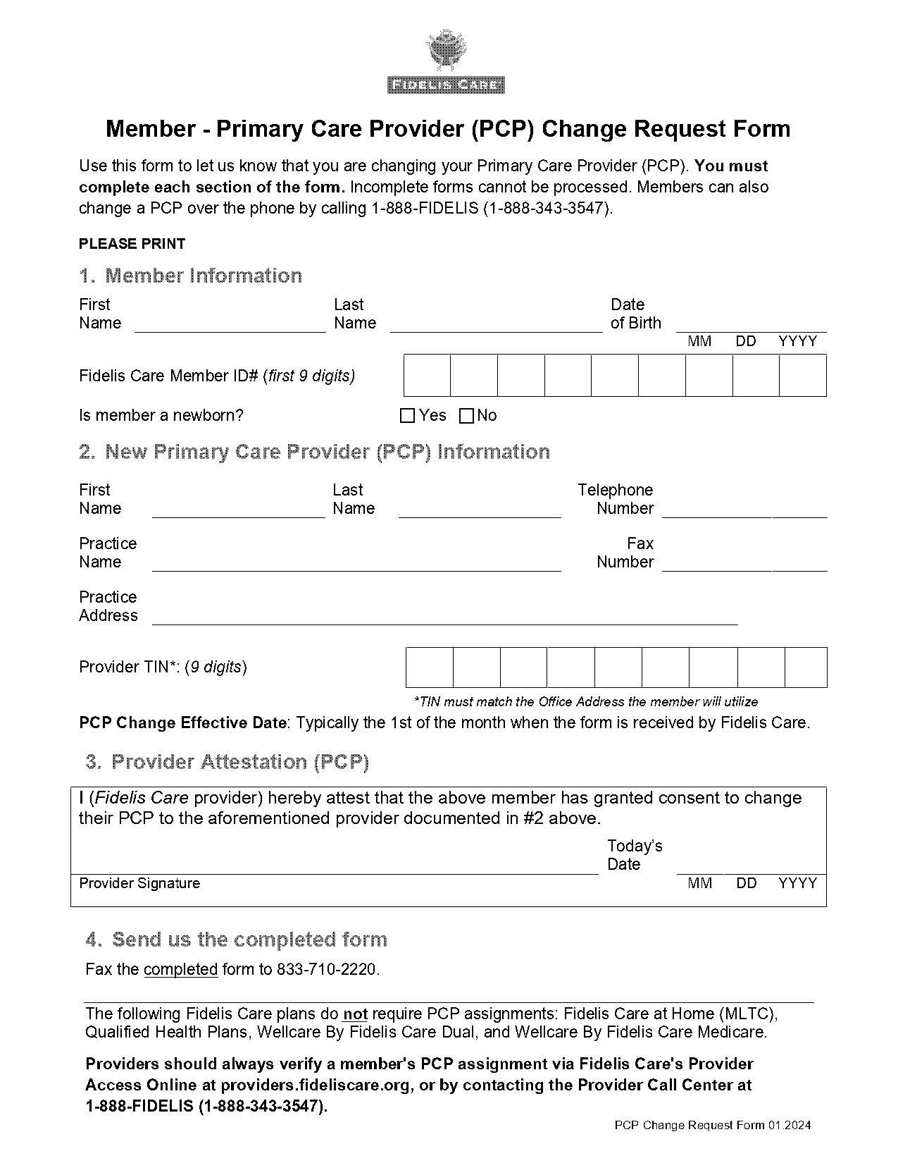 georgia wellcare pcp change form