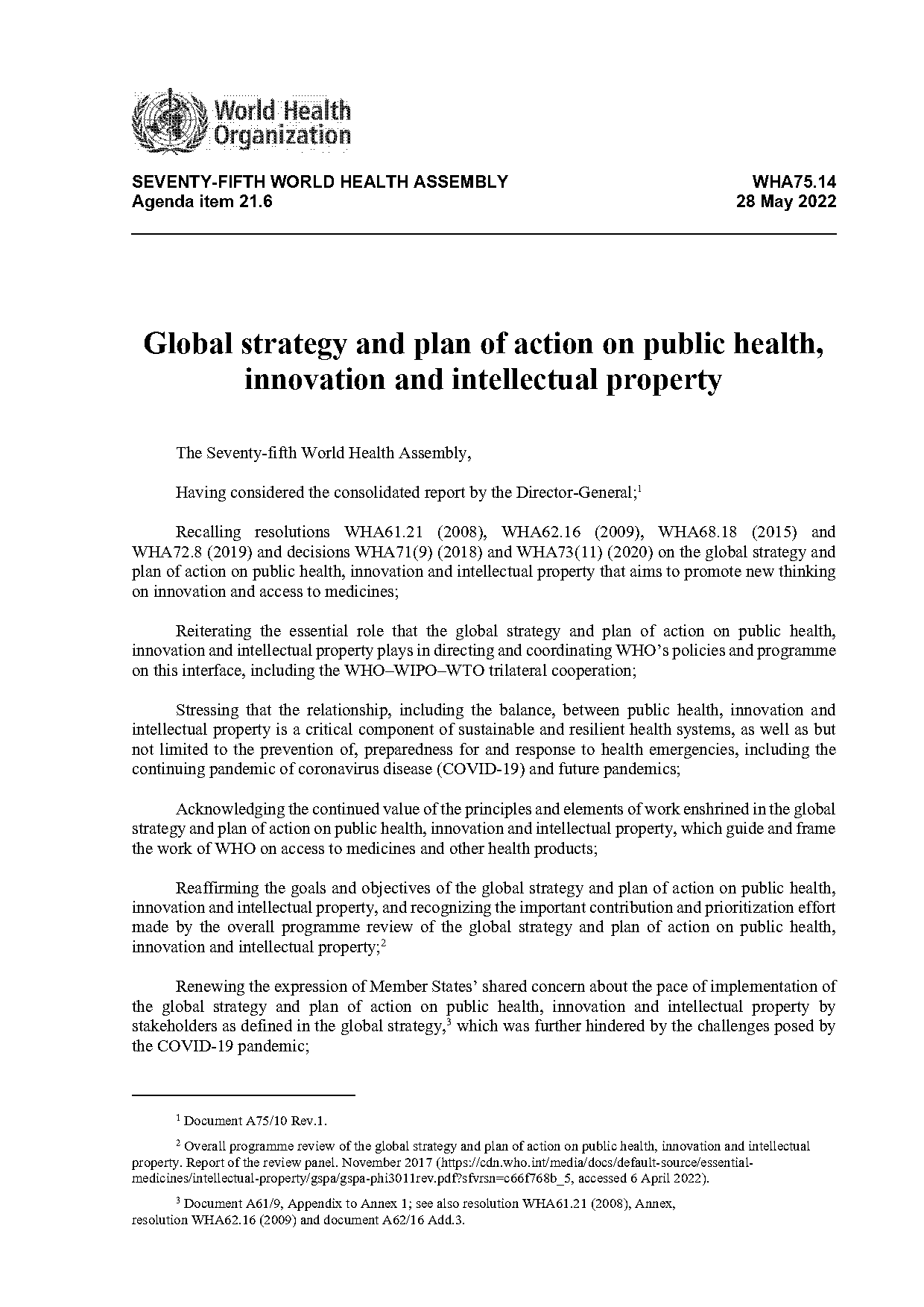 global strategy plan example