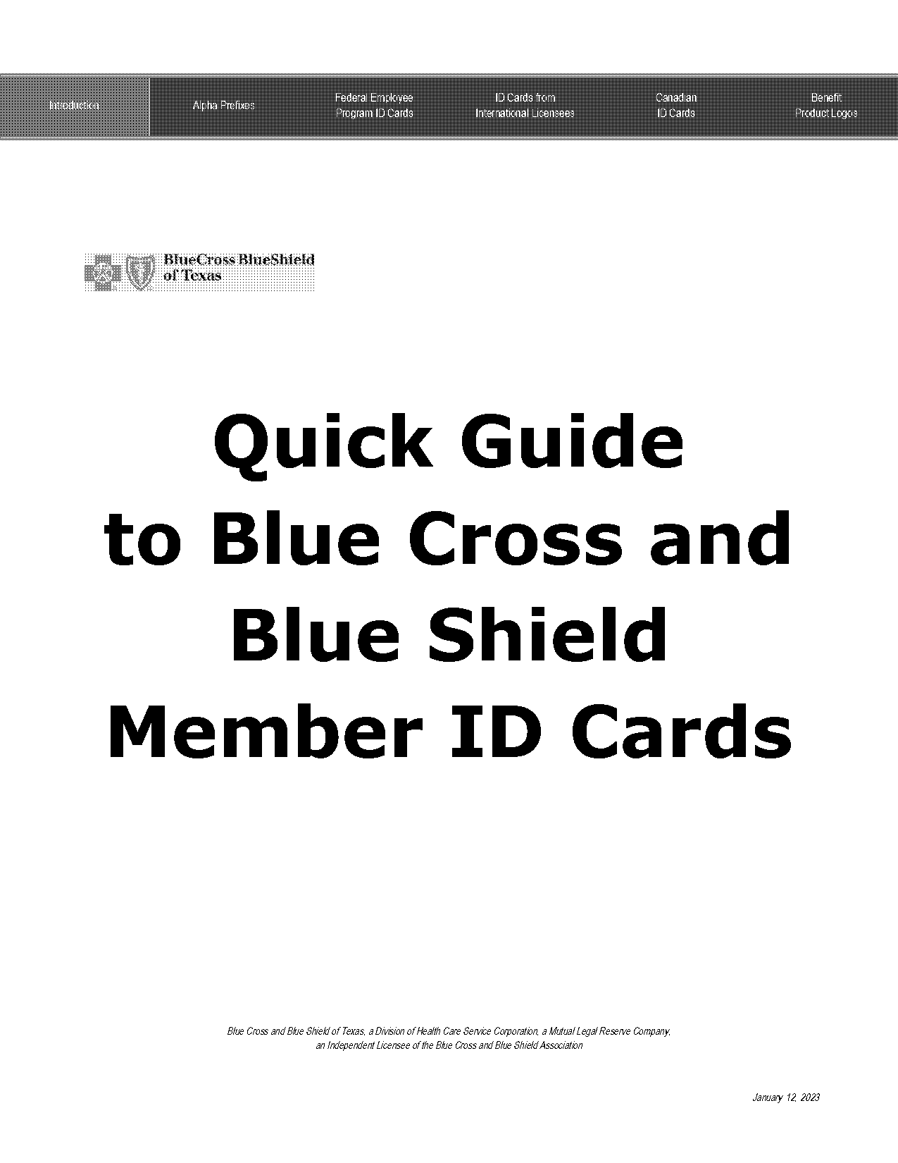 how to read my blue cross insurance card