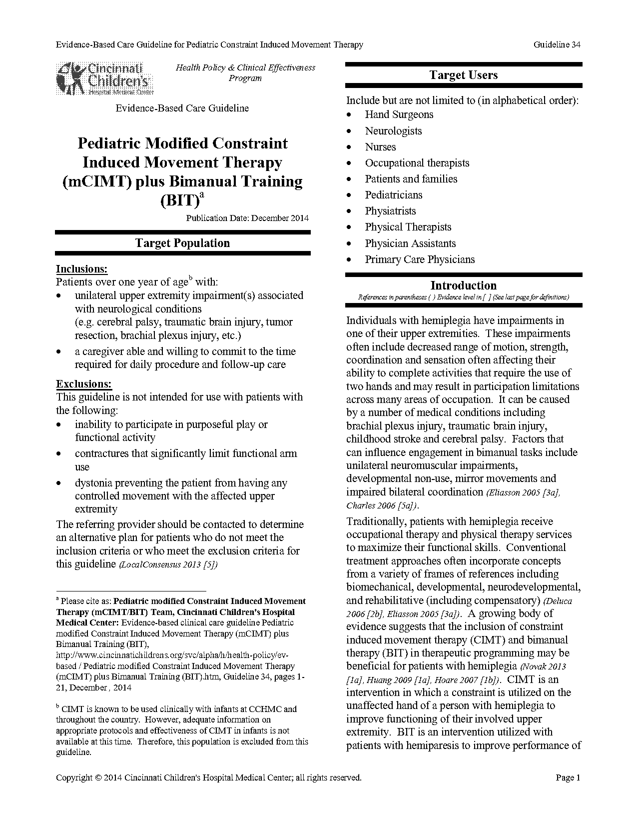 neurodevelopmental frame of reference cerebral palsy