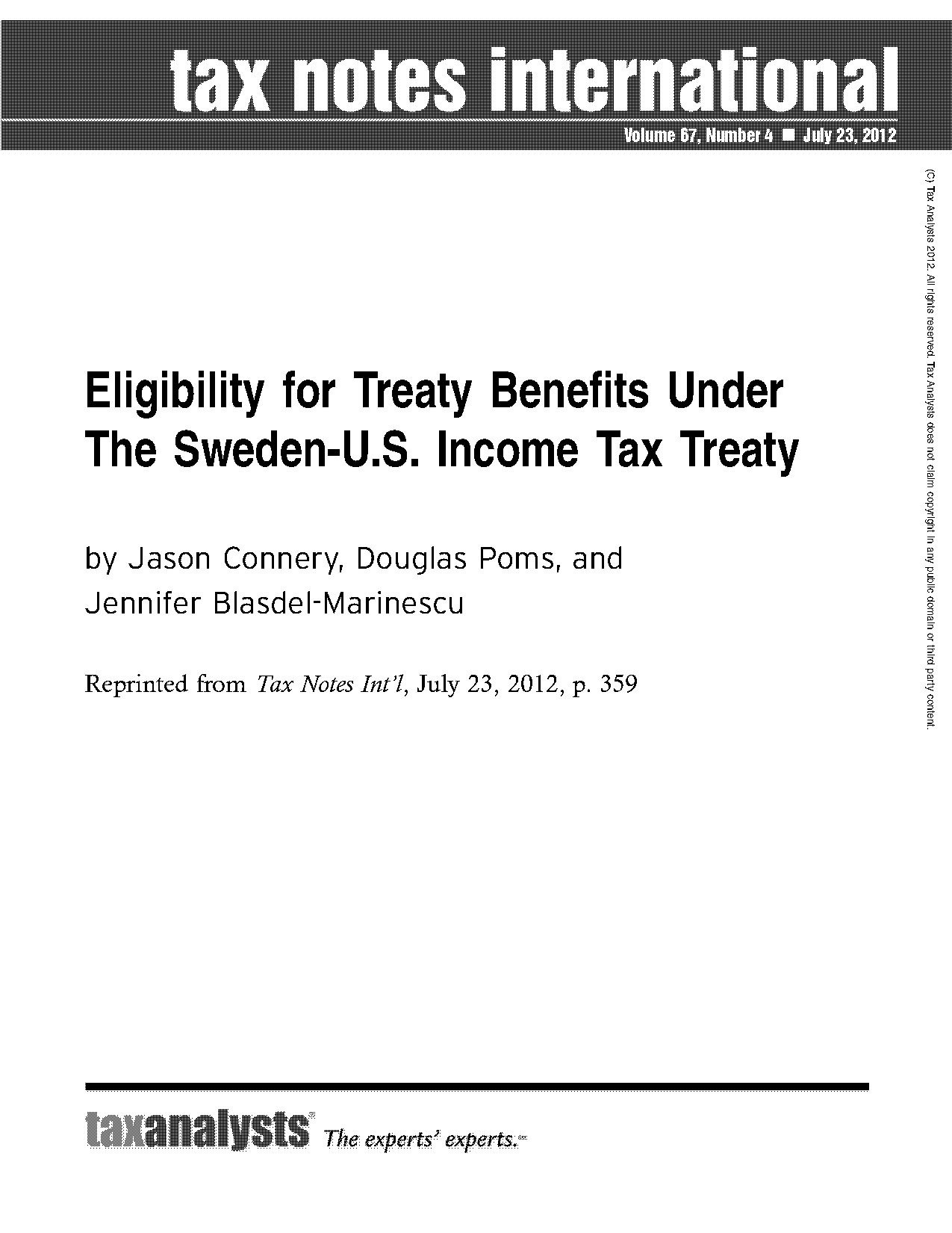 who can claim tax treaty benefits