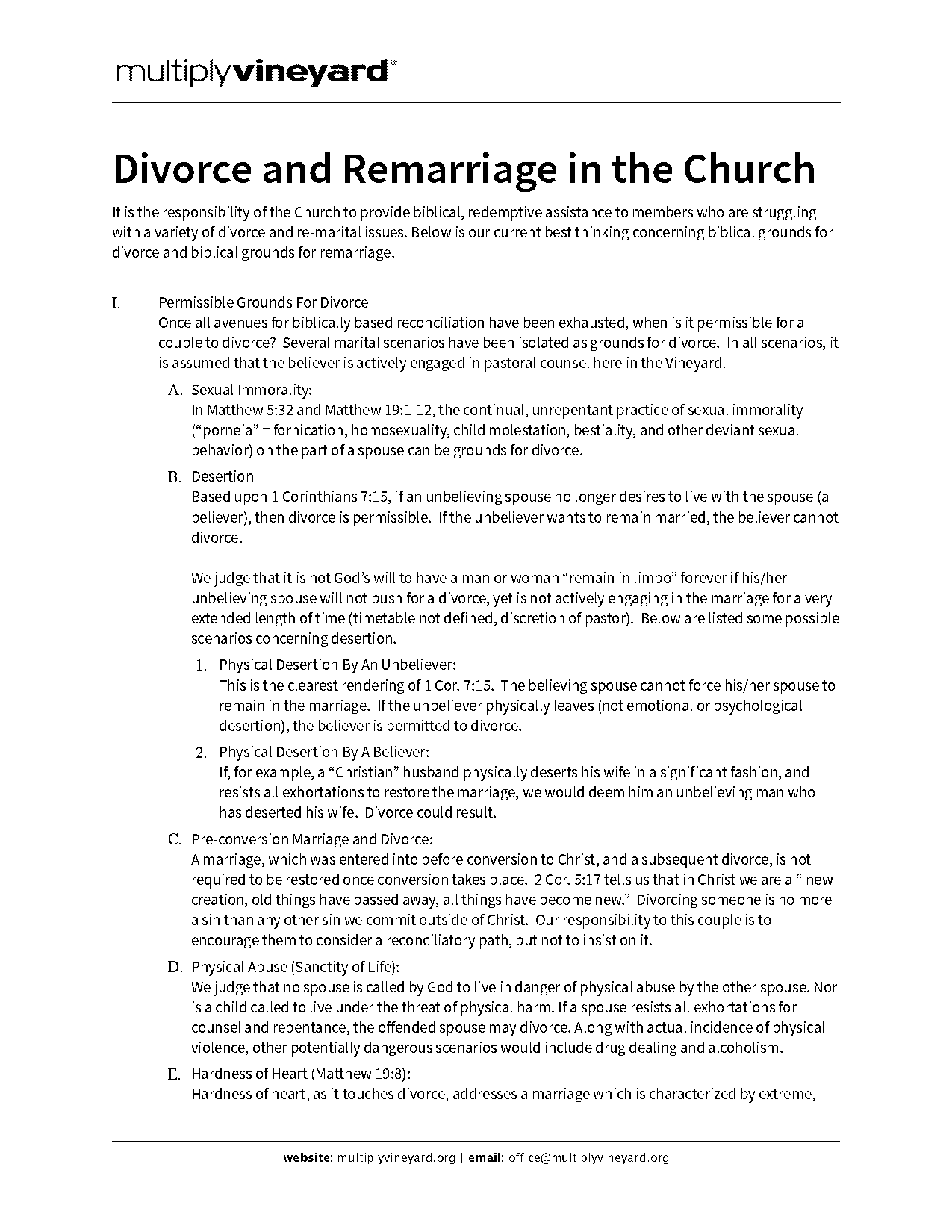 is a church marriage divorce