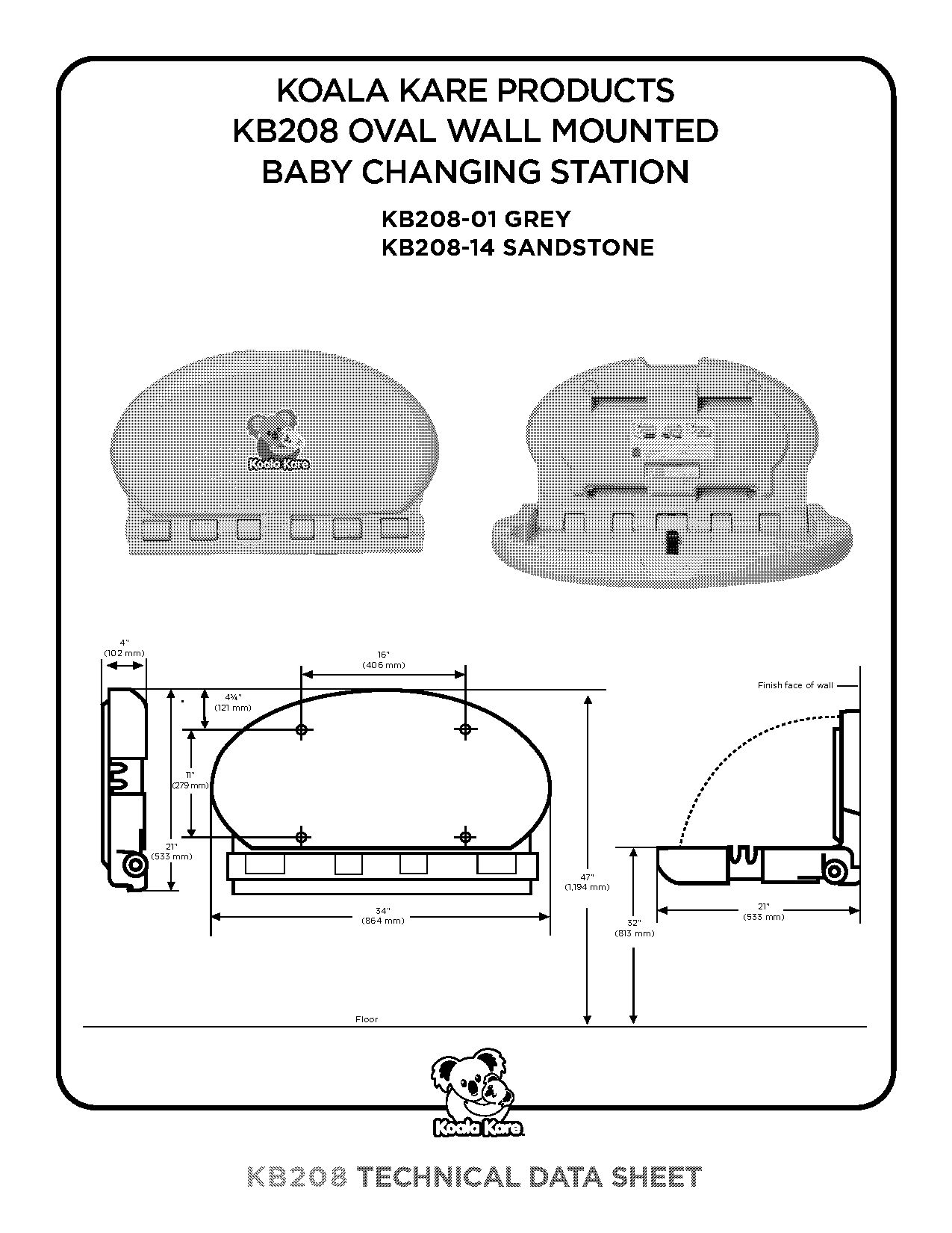 changing table wall unit