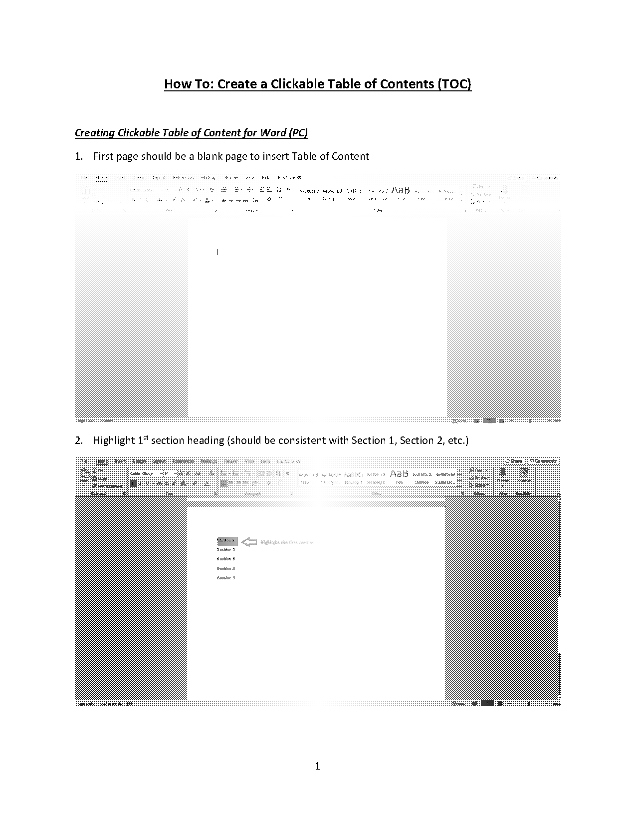 how to insert heading to table in word