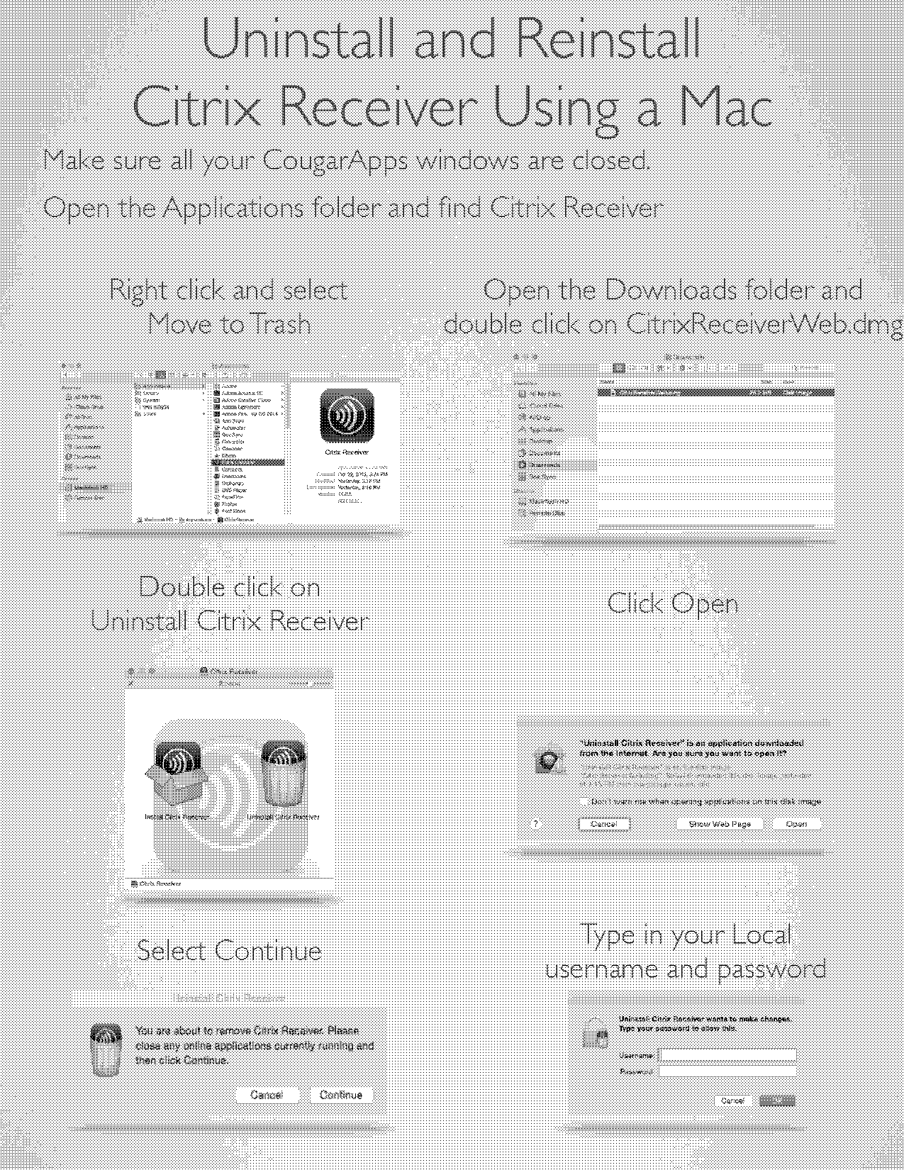 how do you uninstall citrix receiver on a mac
