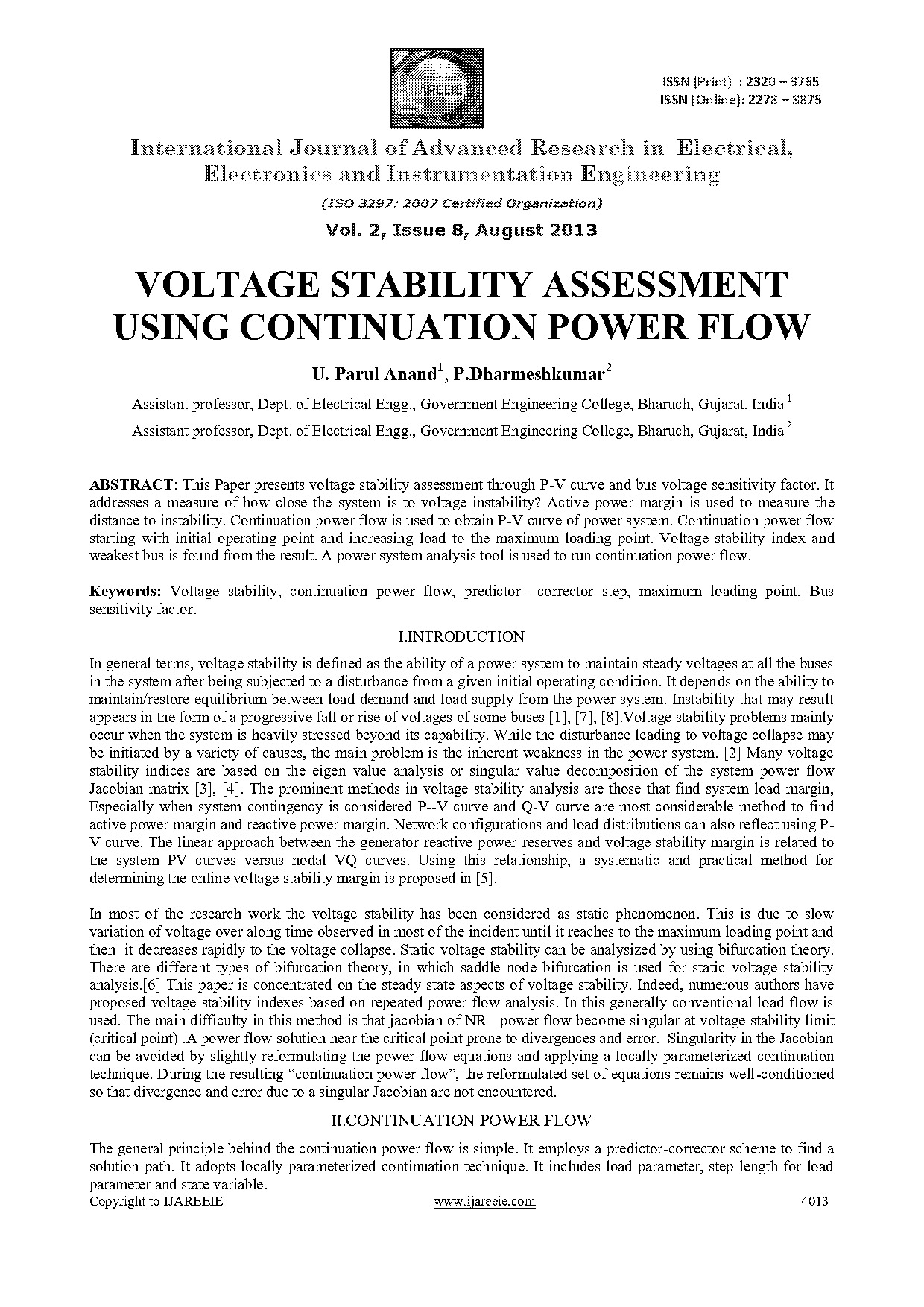 voltage stability evaluation using modal analysis