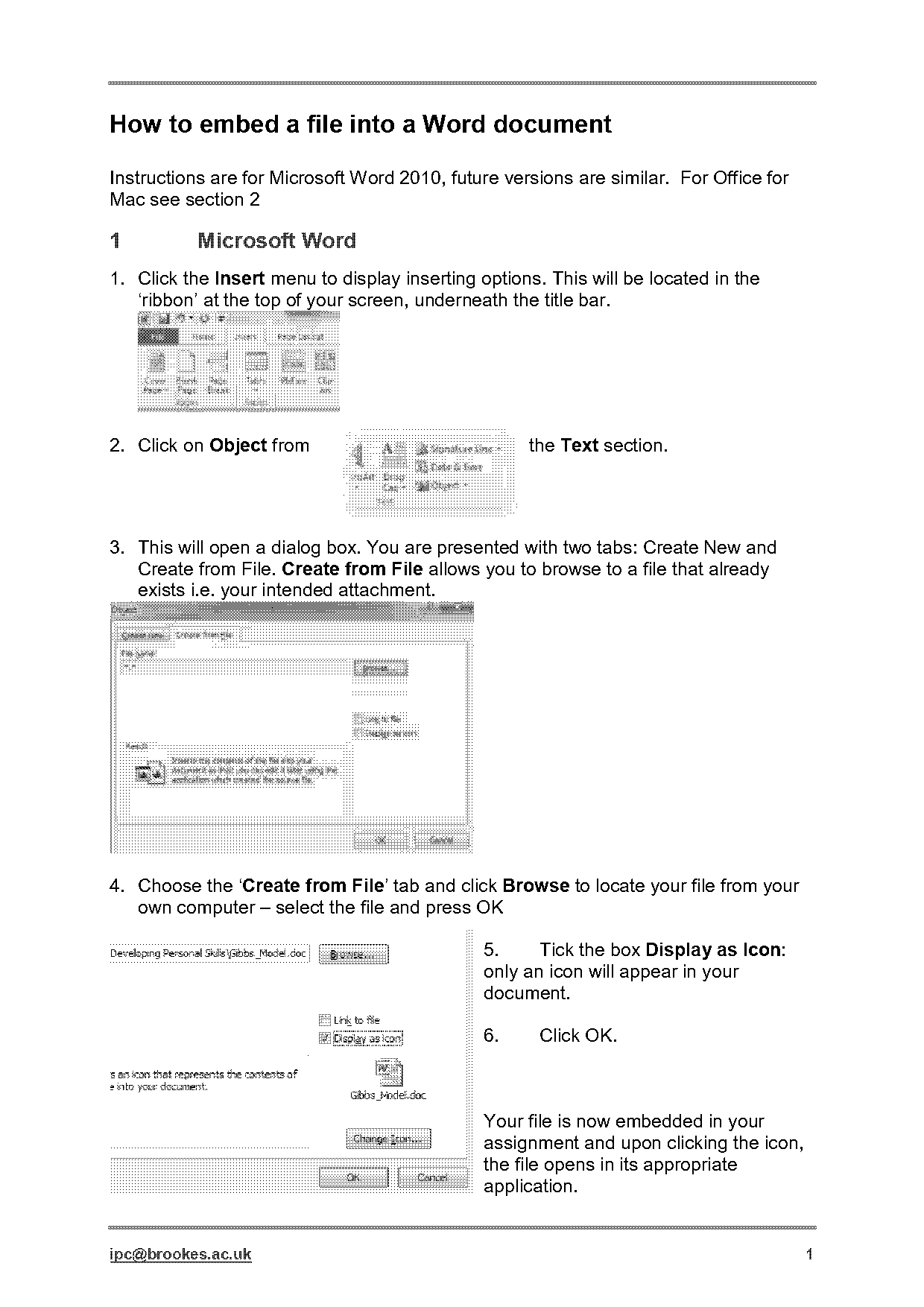 how to insert excel page into word documents