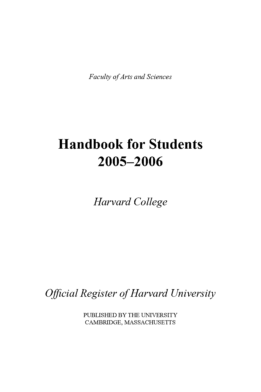 harvard handbook for students statistics