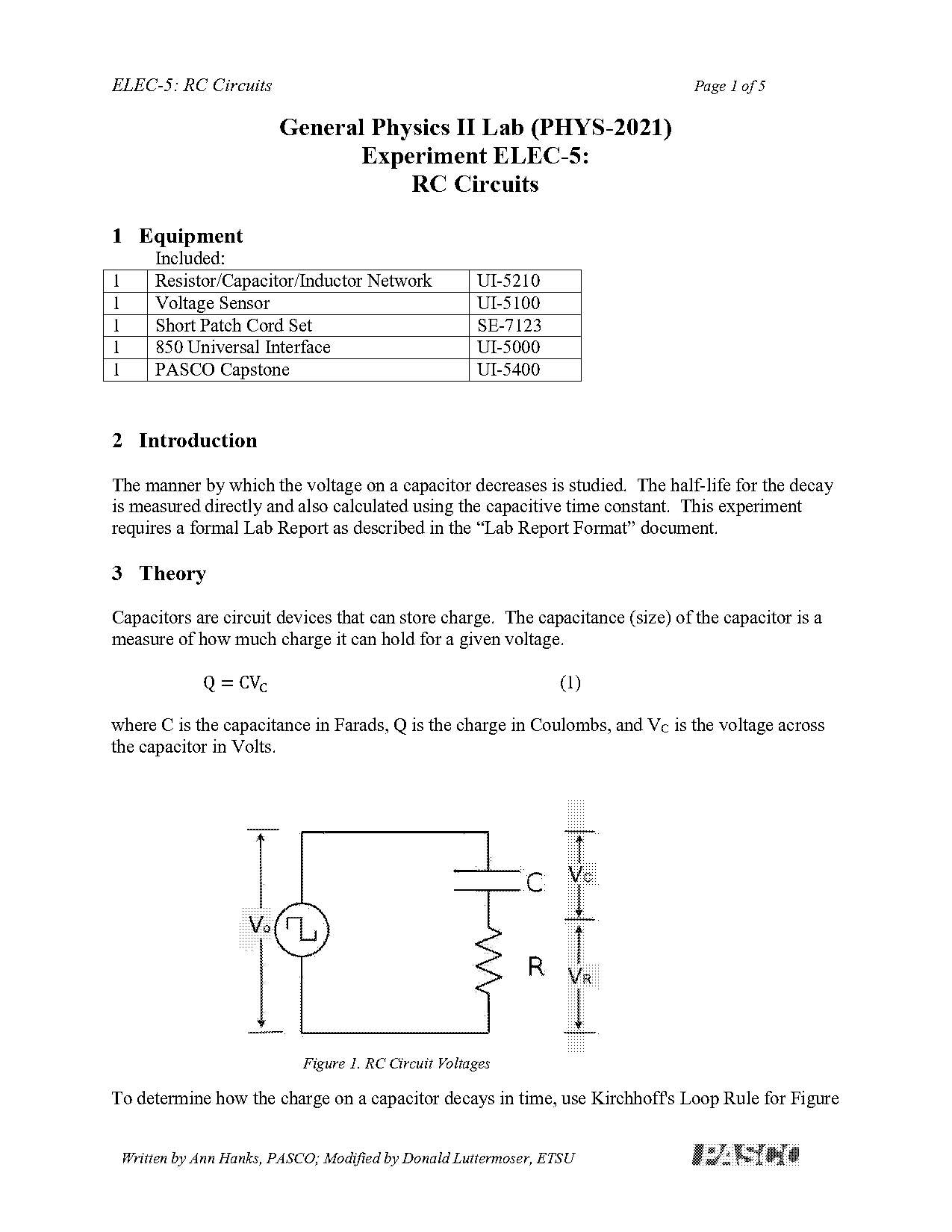 conclusion for lab report resistance and capacitance