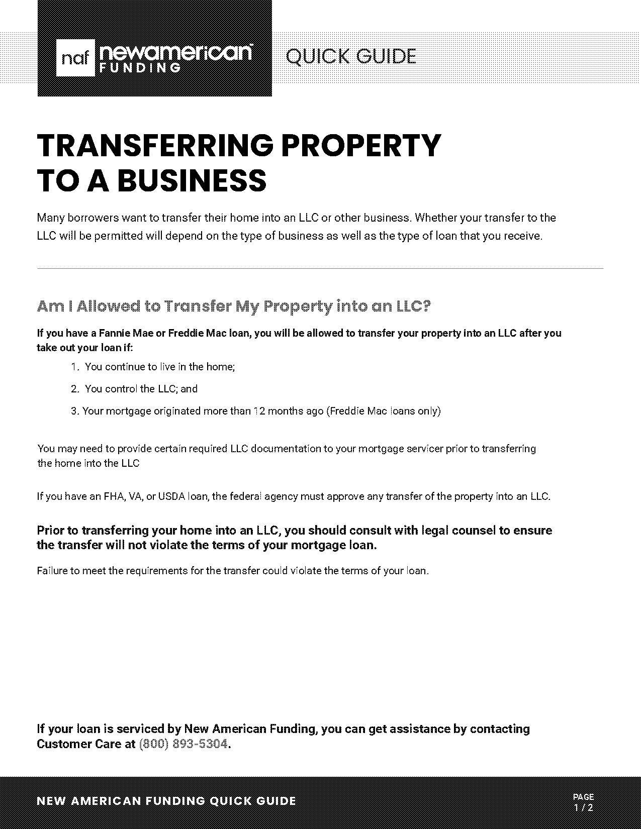 llc to transfer property