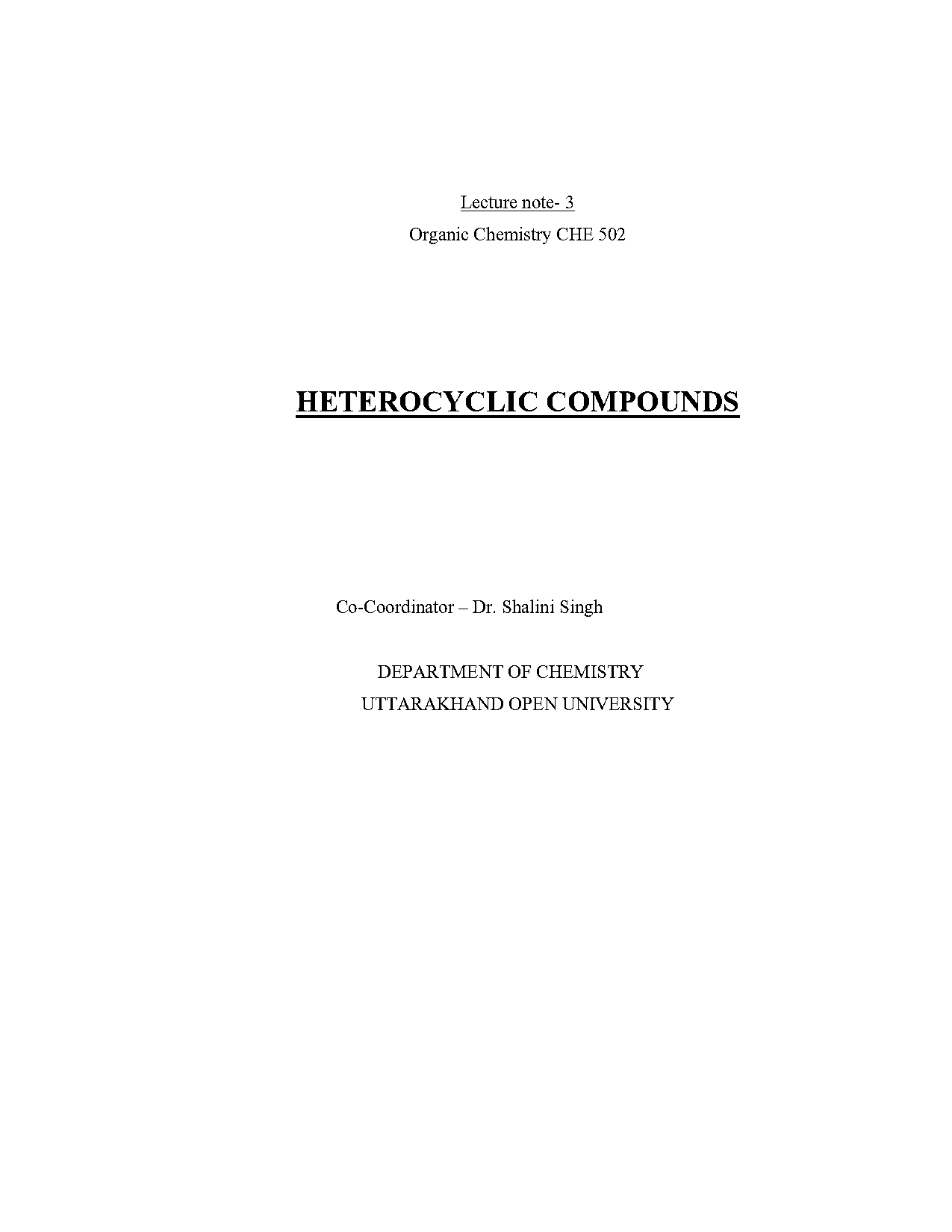 examples of non aromatic heterocyclic compounds