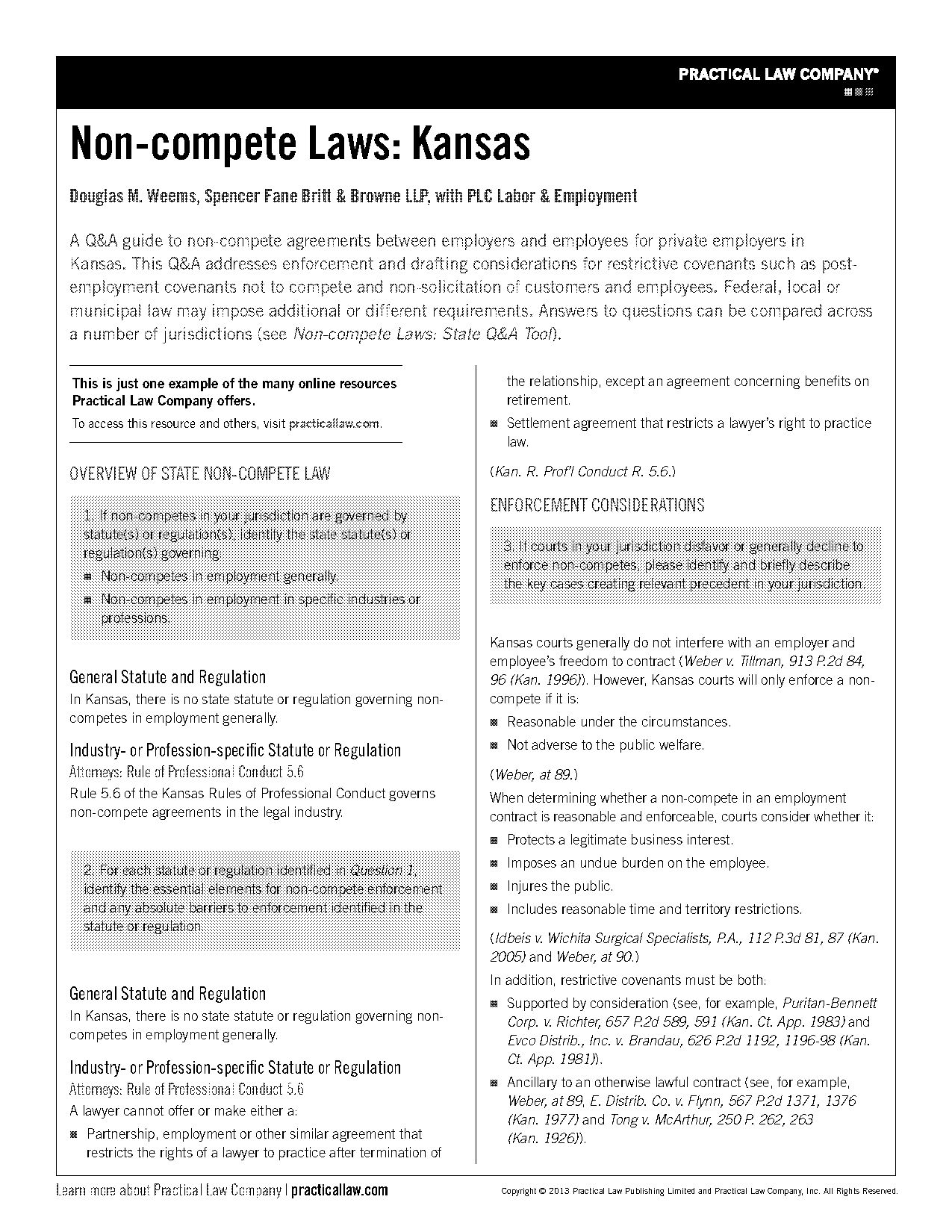 how enforcable is no compete agreements