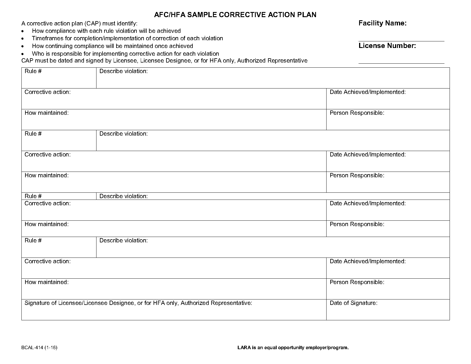 action plan template examples