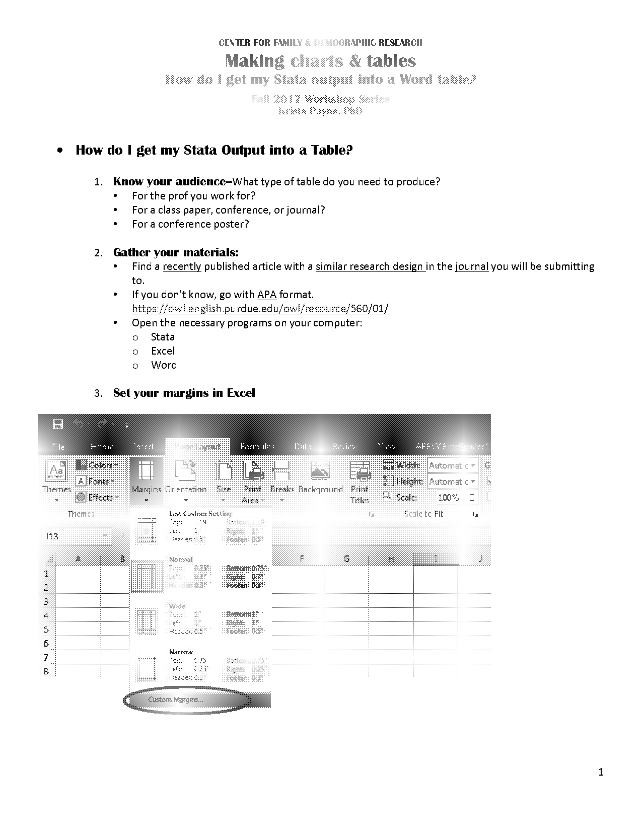 code to write tables to word document stata