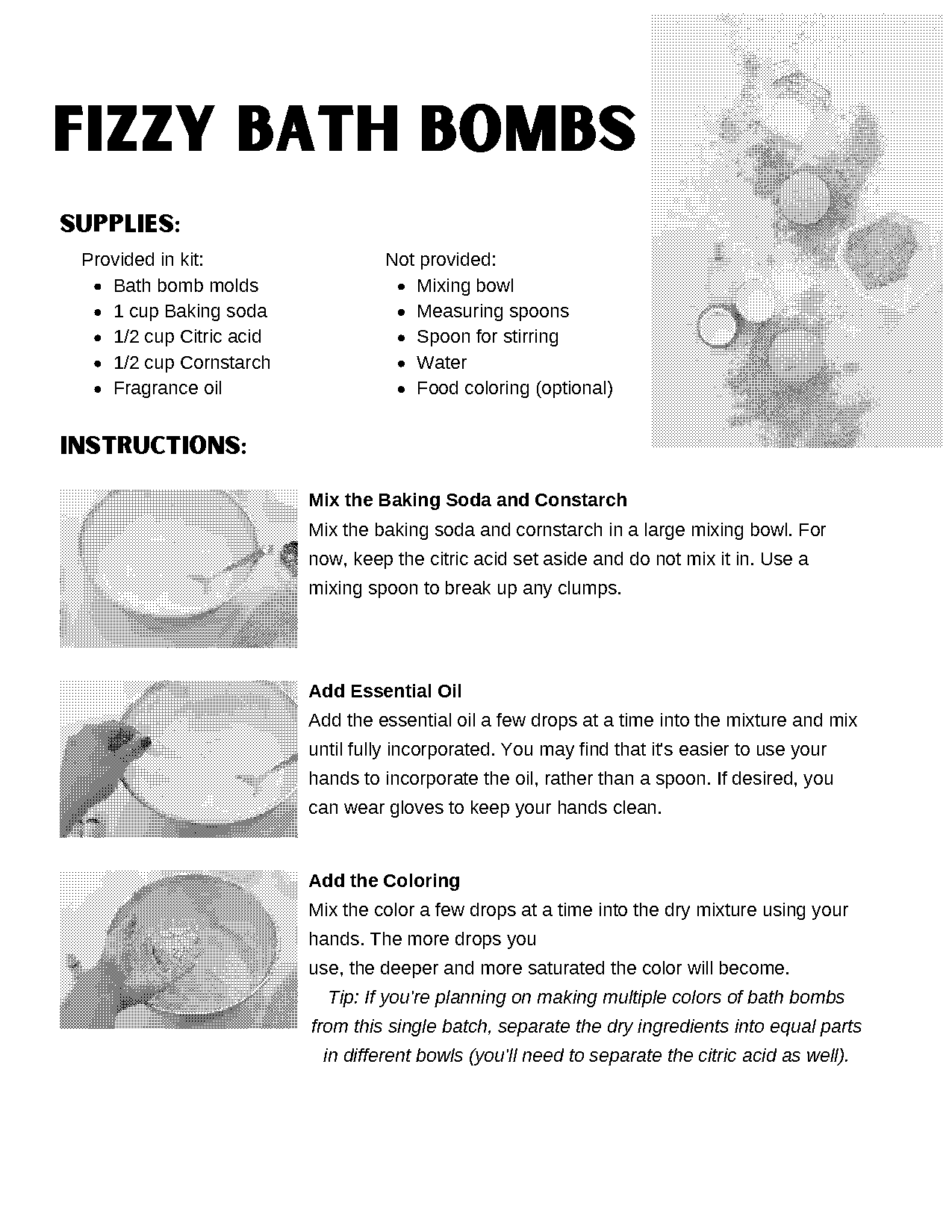 how to make bath bombs recipe and instructions