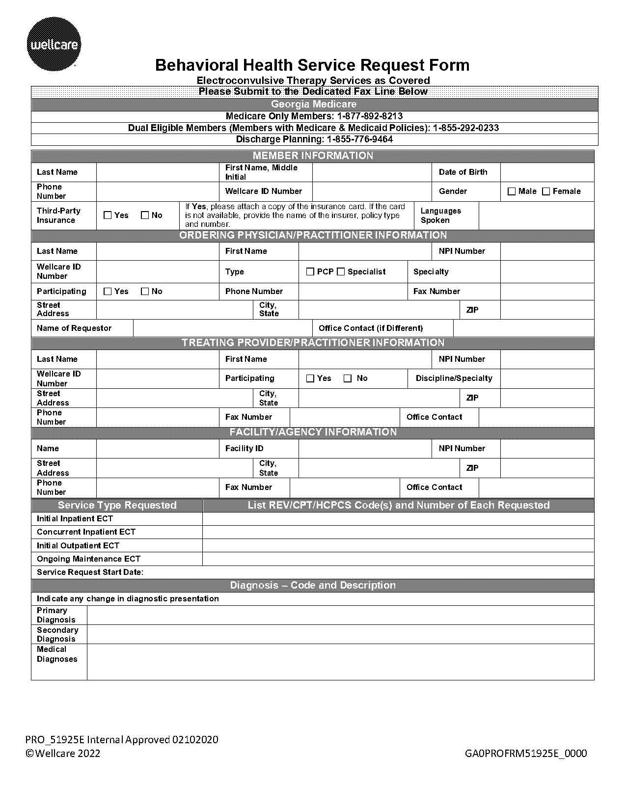 georgia wellcare pcp change form