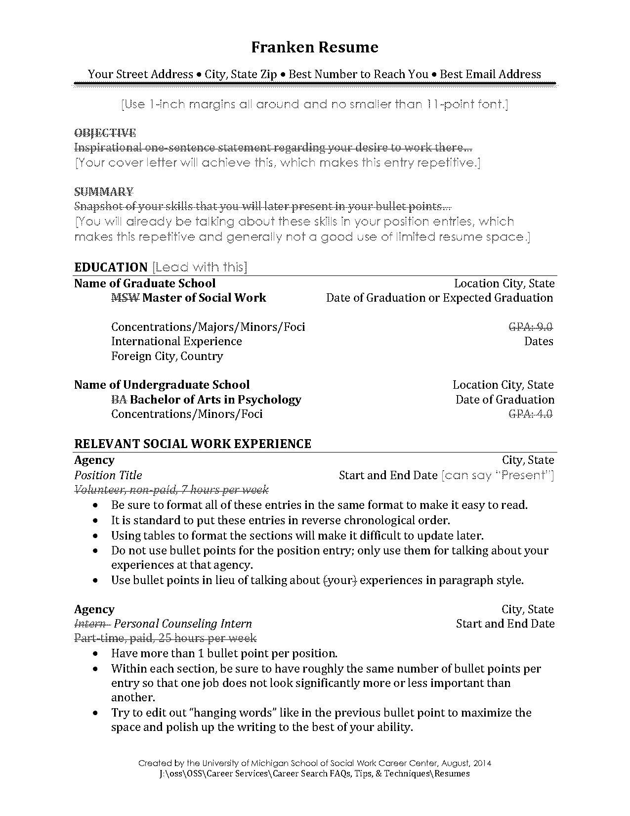 resume a one time volunteer how to format date