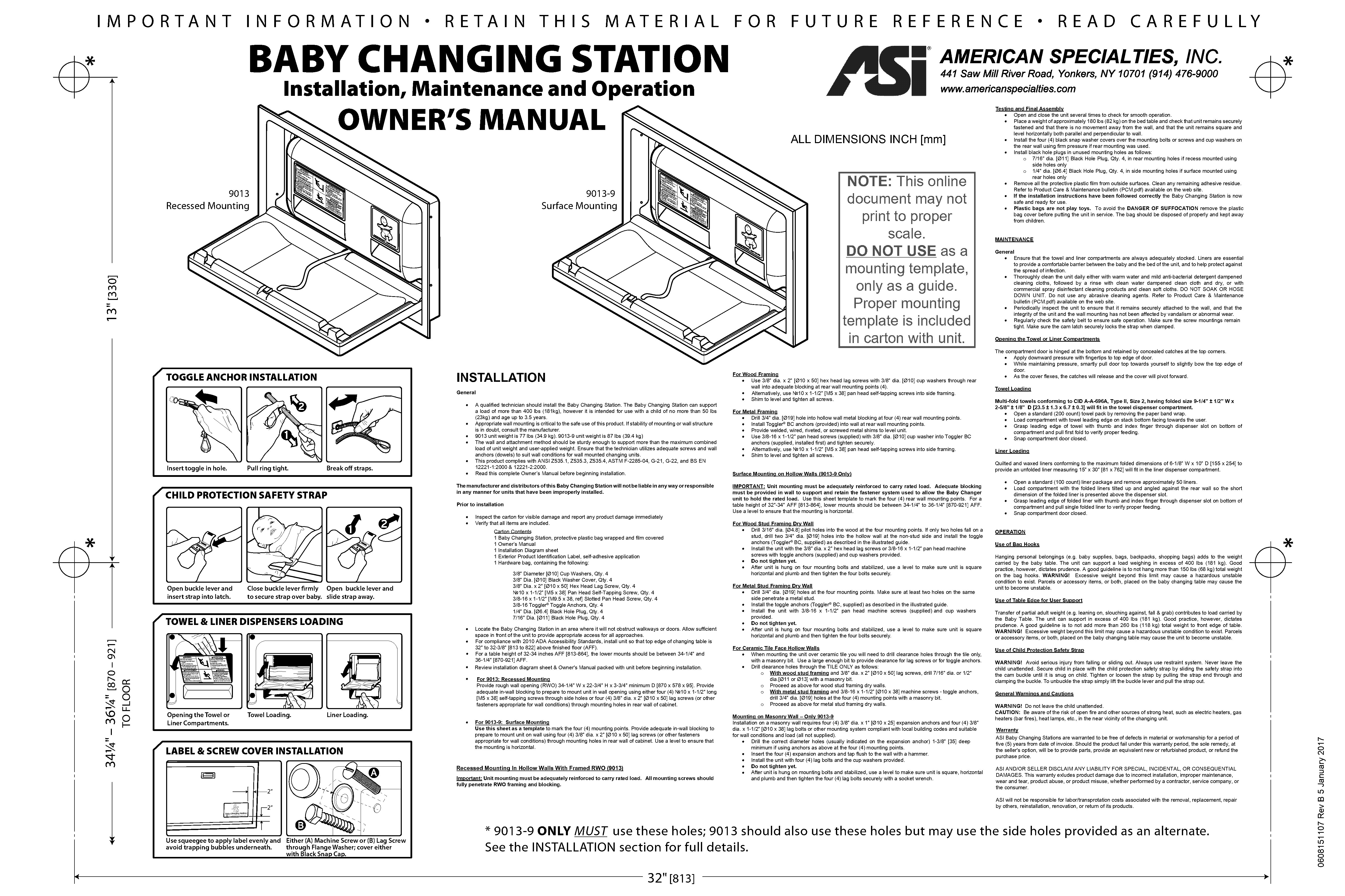 changing table wall unit