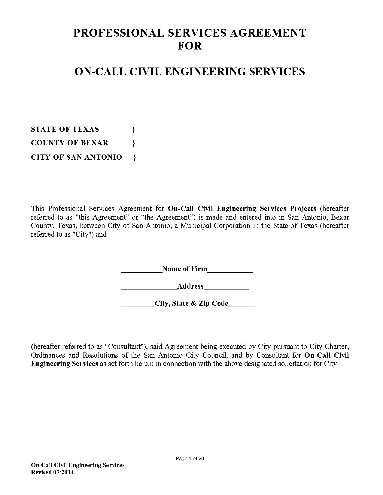 civil engineering contract example