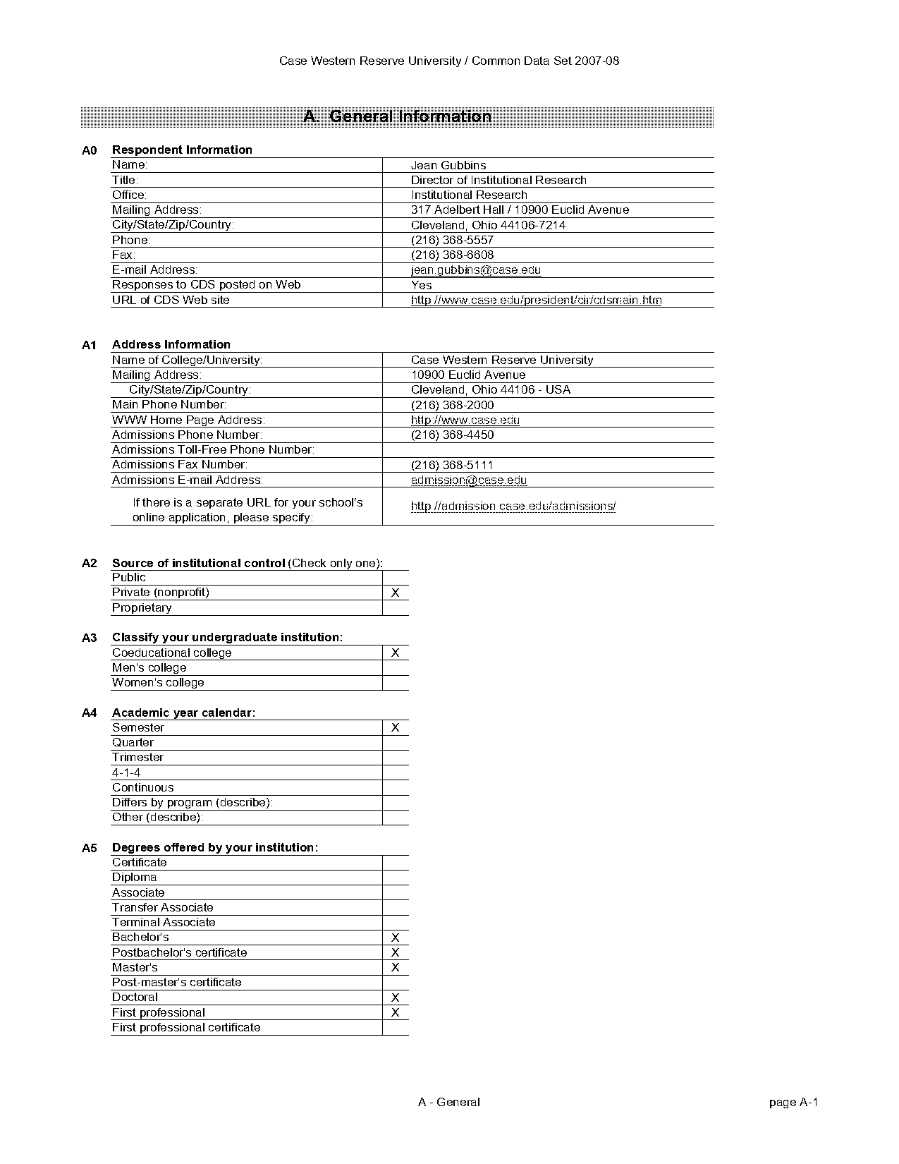 case western reserve university early action notification date