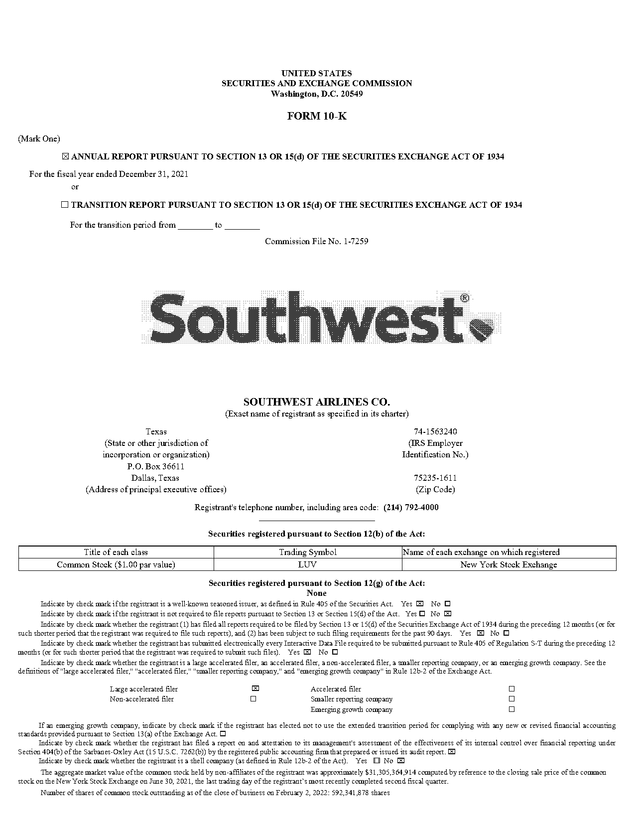 southwest airlines health declaration form