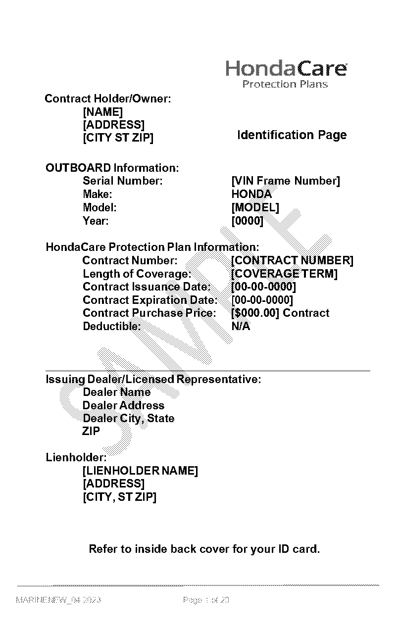 what honda service contracts