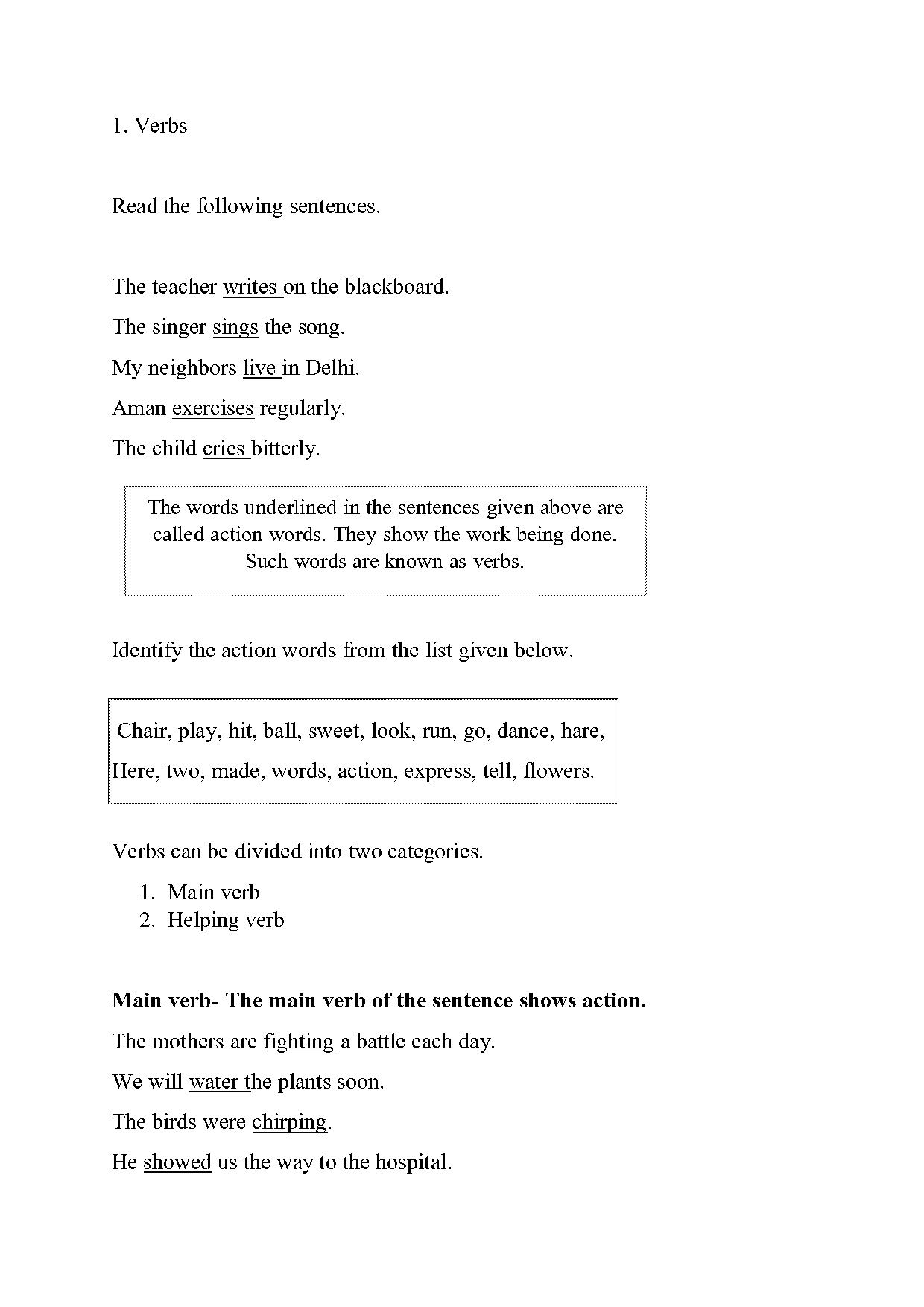 change the sentences into negative and interrogative forms