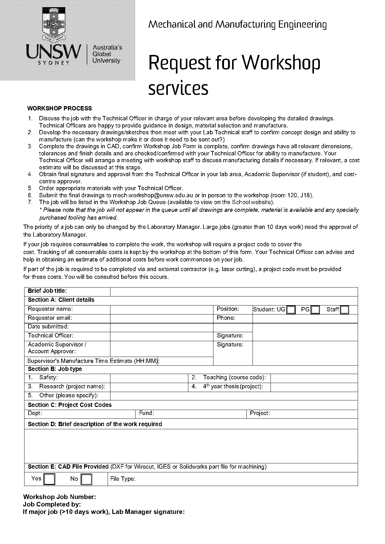 it service request unsw