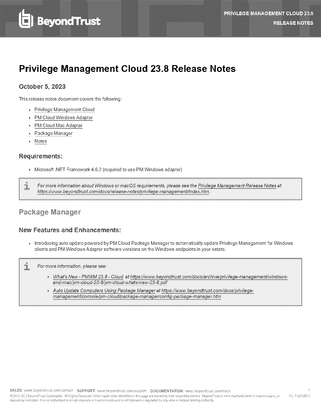 privilege management toast notification