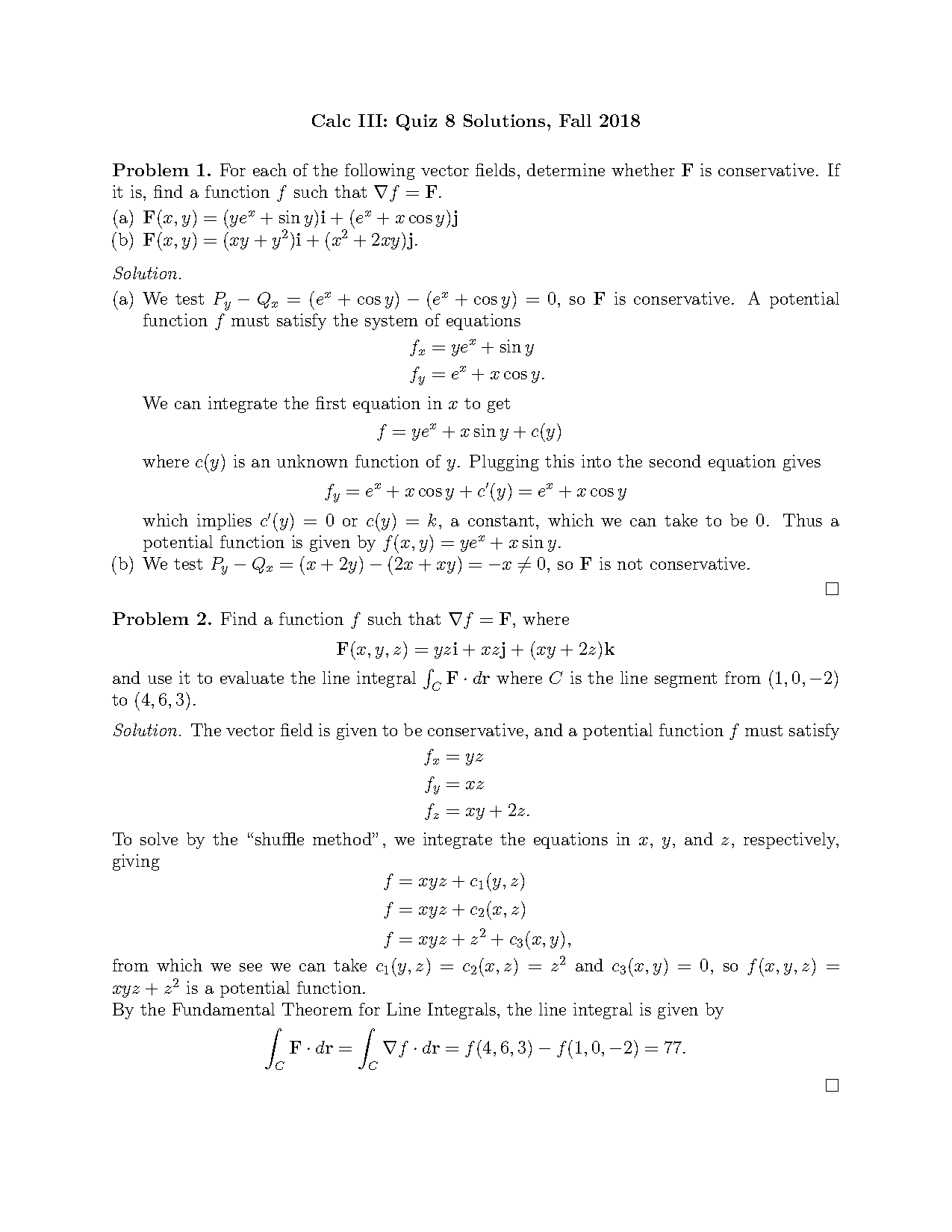 use the fundamental theorem of line integrals to evaluate