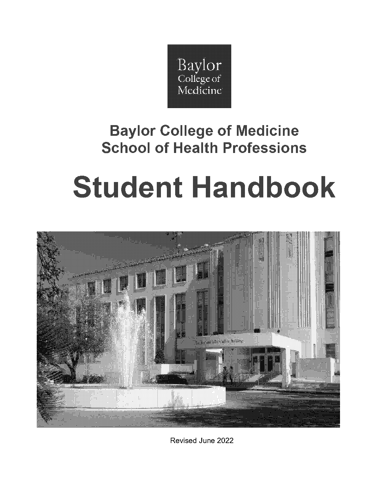 baylor college of medicine graduate student handbook