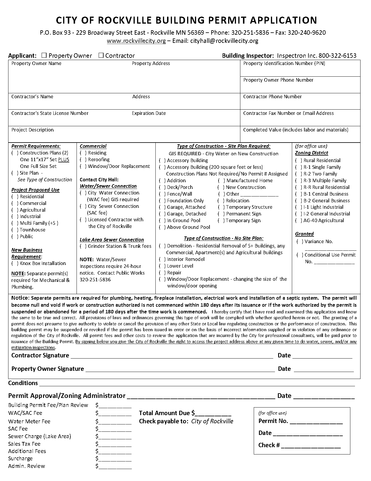 city of rockville application for apartment license