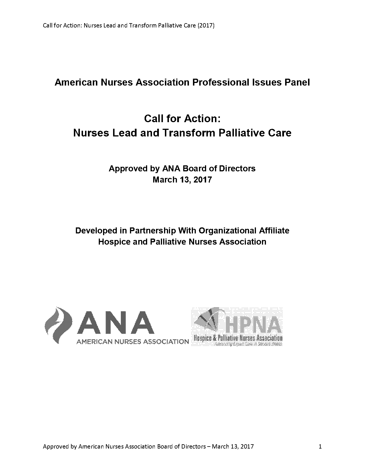 palliative care and health policy