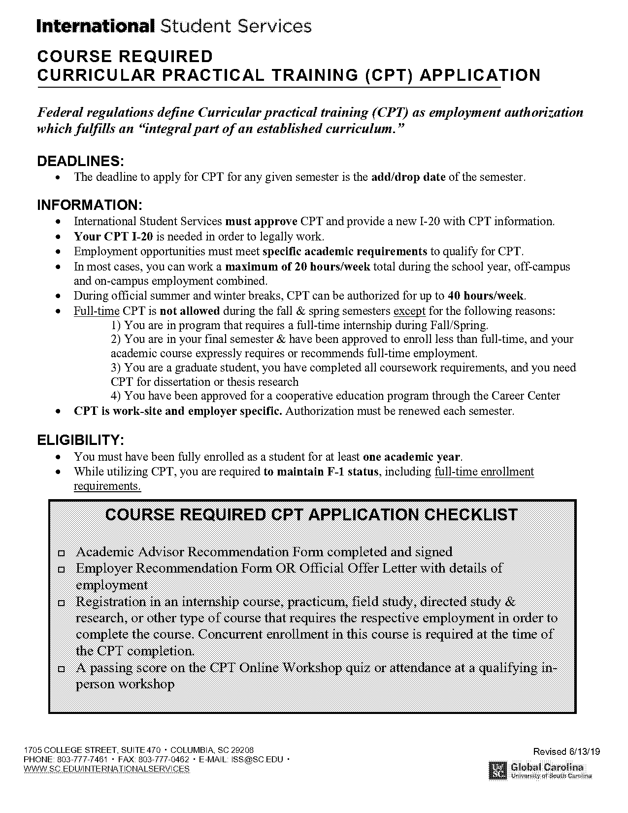 cpt request form columbia