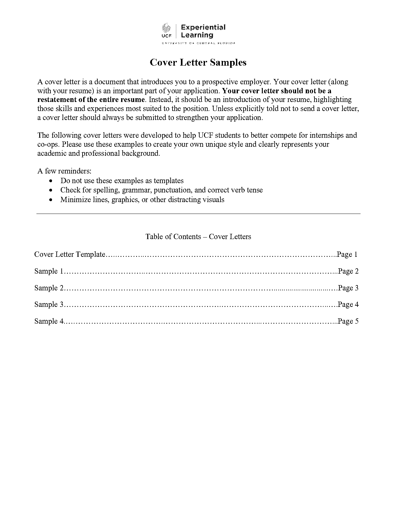 resume experience sample well written