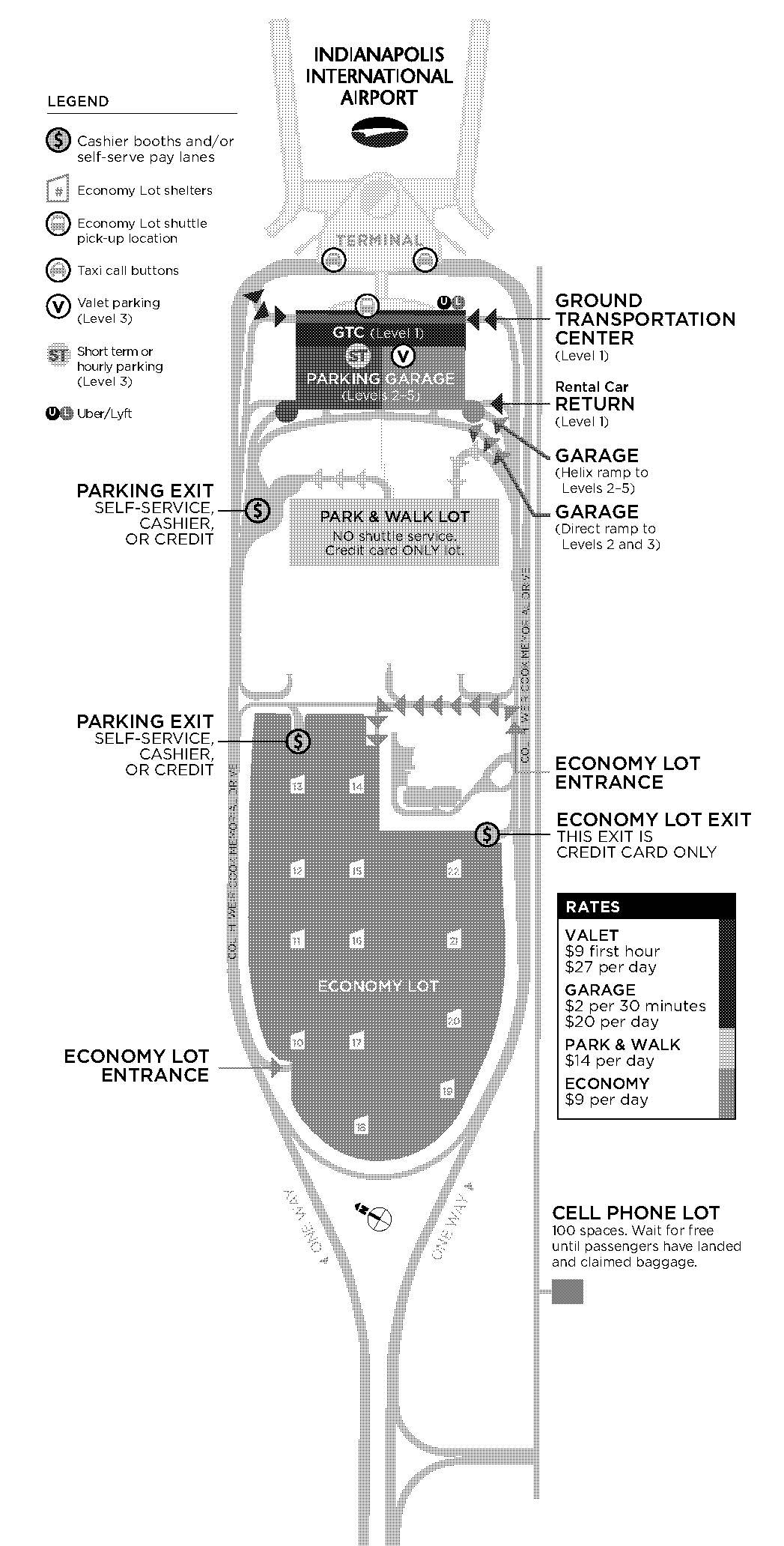 indianapolis international airport long term parking