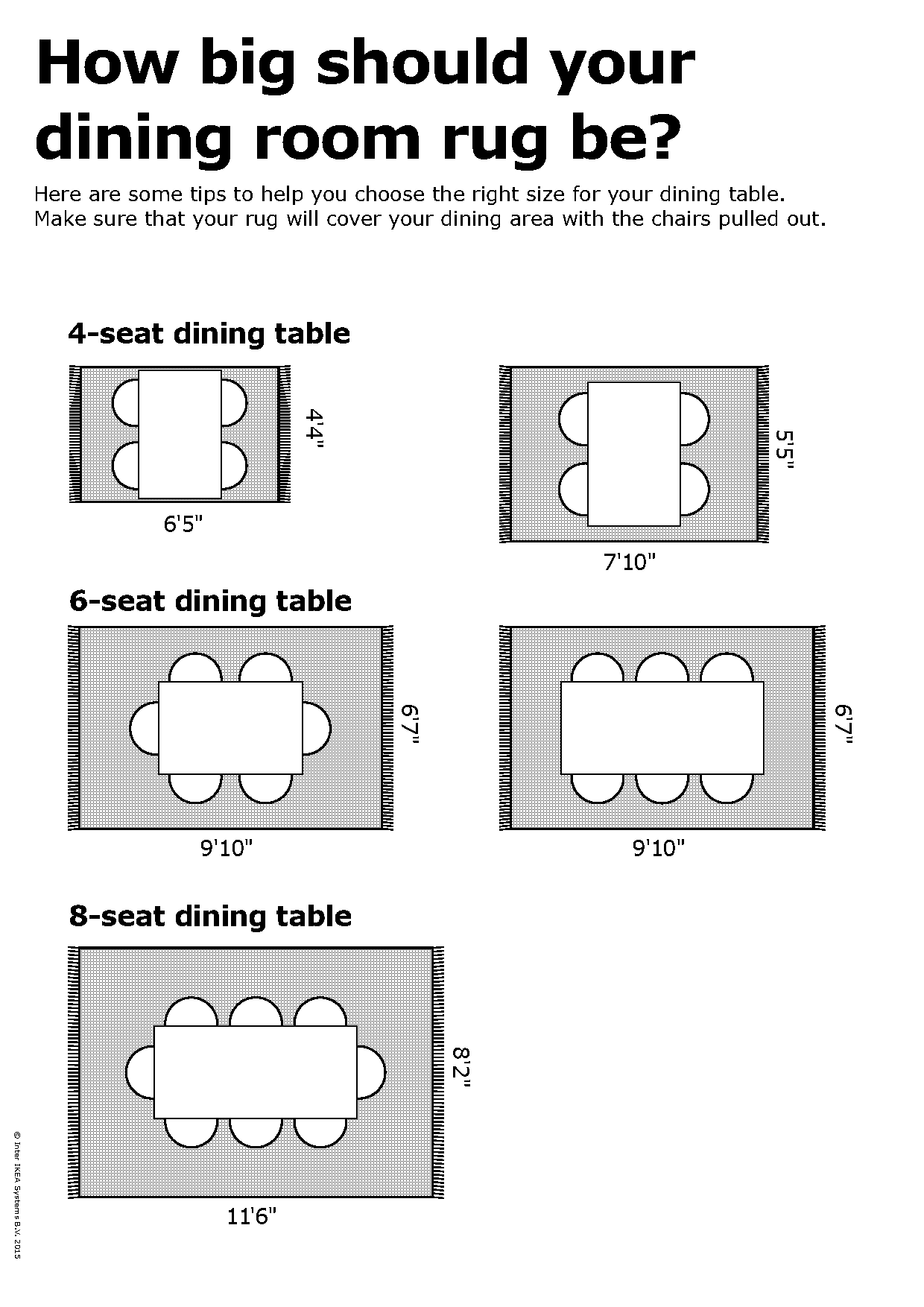 area rug for round dining table