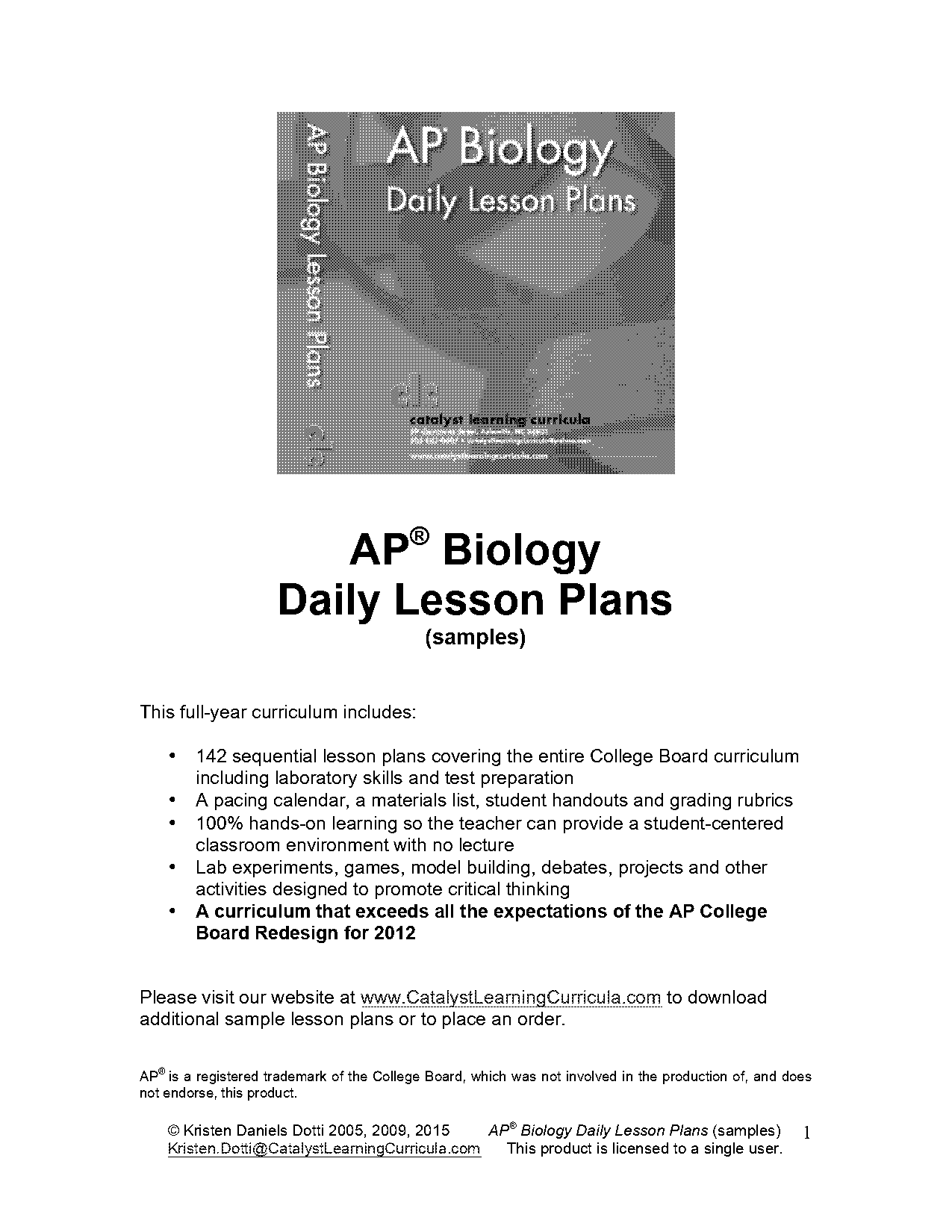 example of daily lesson plan