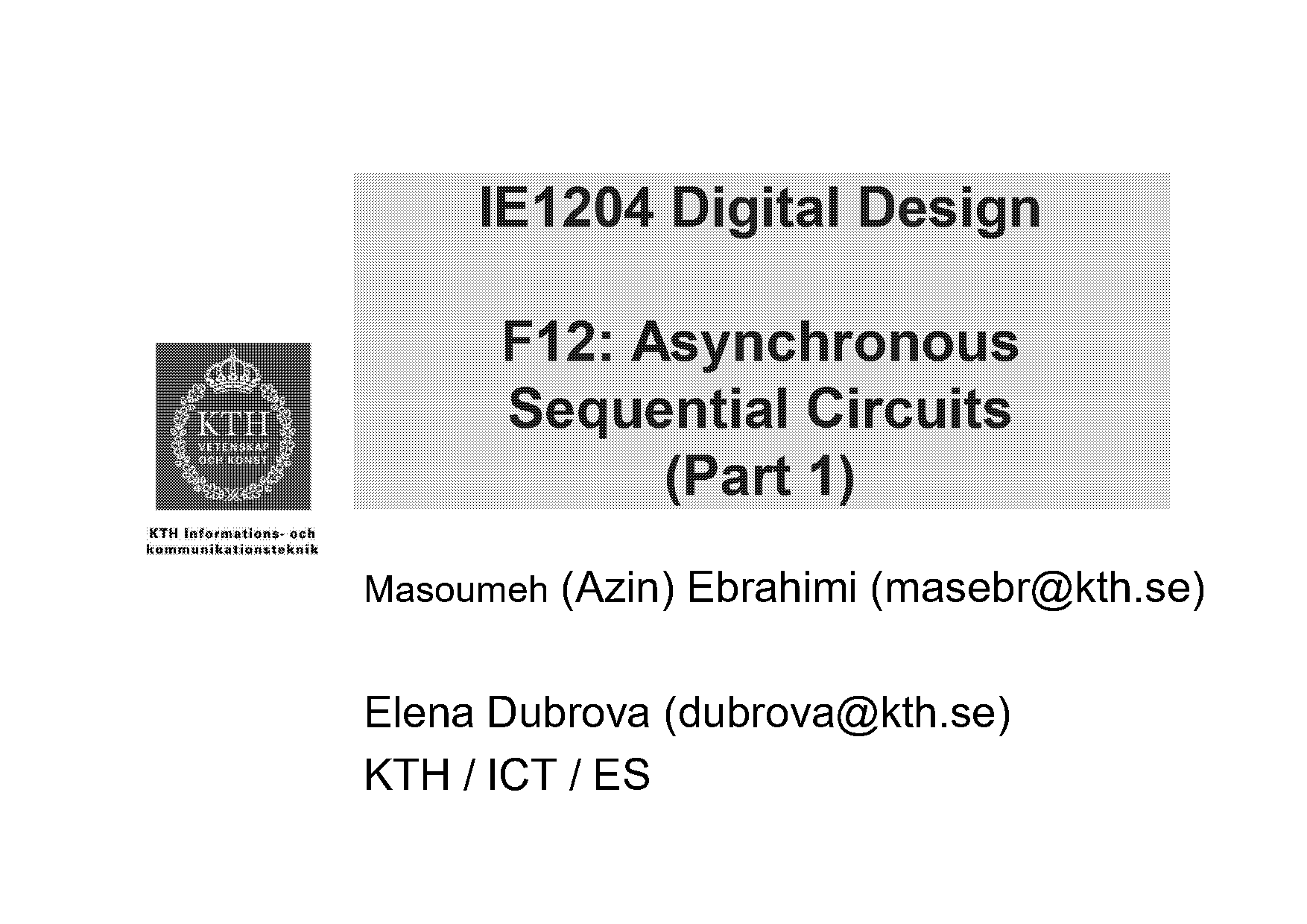 design examples of asynchronous sequential circuits