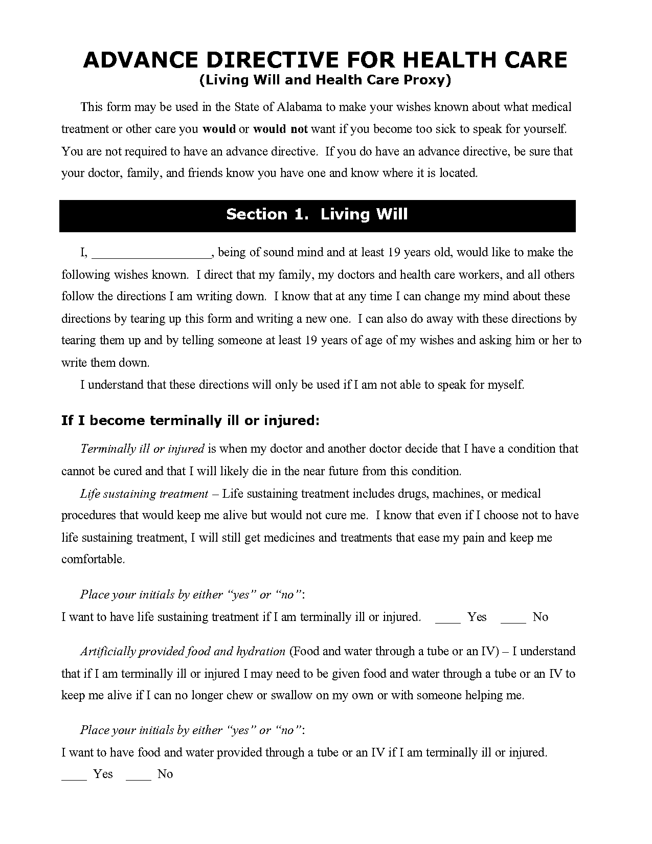 free advance directive forms georgia