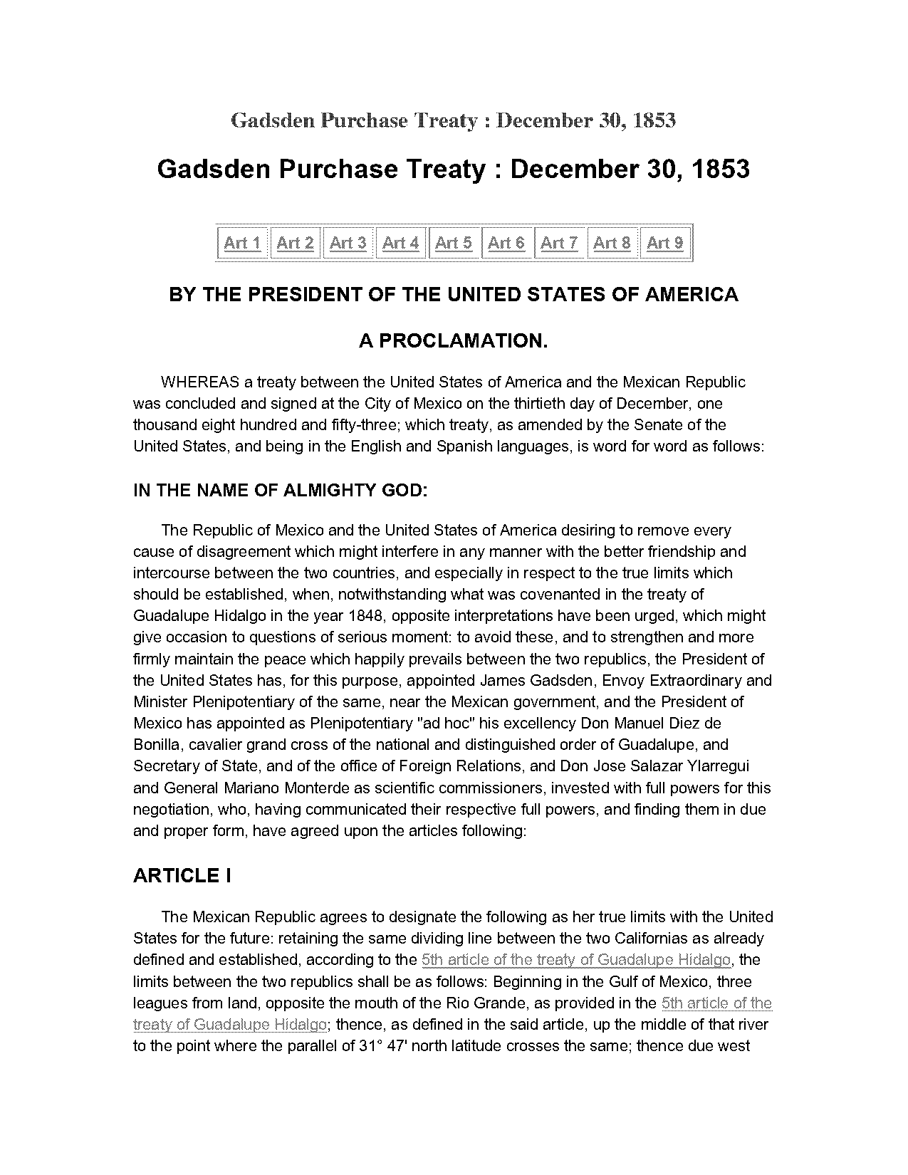 what were the terms of guadalupe hidalgo treaty