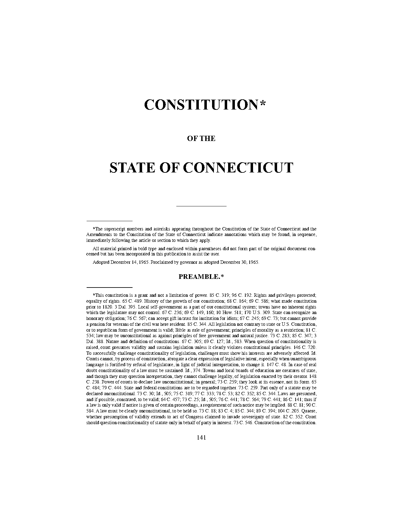 article three of constitution