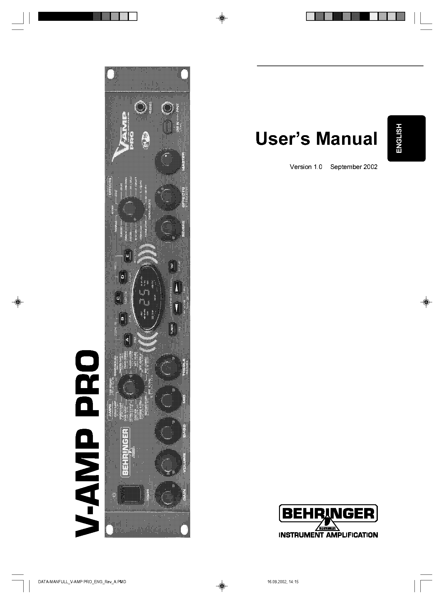 behringer v amp pro service manual